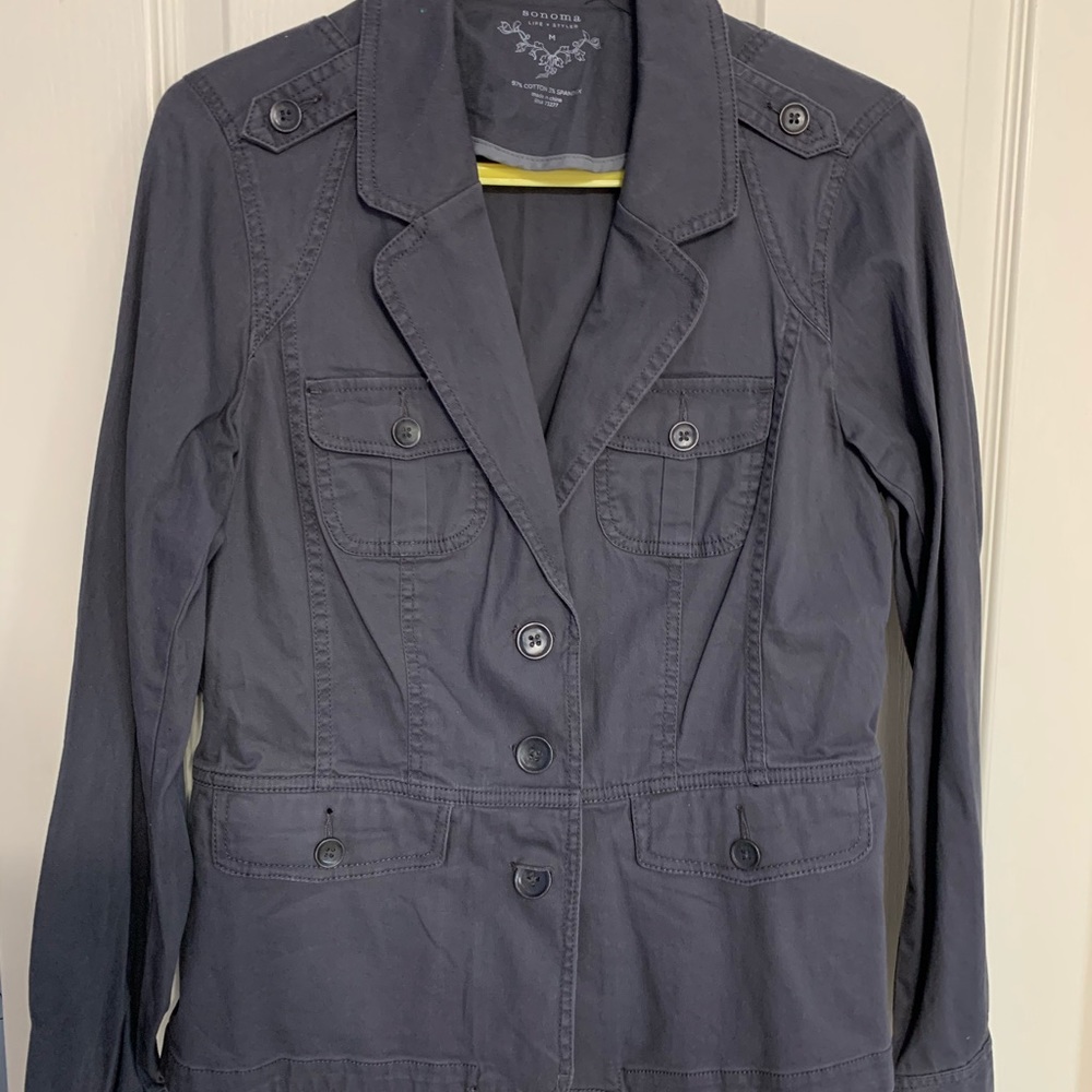Gray Denim-Style Jacket